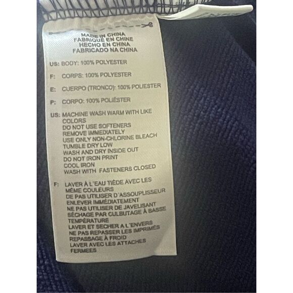 Adidas Mens Navy Blue Yellow Long Sleeve Stripe Training Pullover Top Size Large - Picture 9 of 13